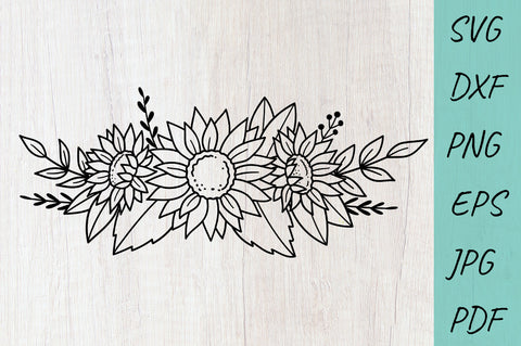 Sunflower SVG file, Flowers SVG, Files for Cricut, Cut File SVG Irina Ostapenko 