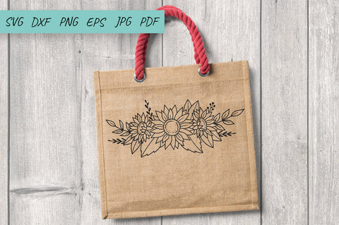 Sunflower SVG file, Flowers SVG, Files for Cricut, Cut File SVG Irina Ostapenko 