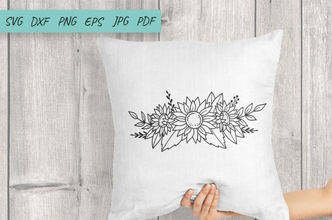 Sunflower SVG file, Flowers SVG, Files for Cricut, Cut File SVG Irina Ostapenko 