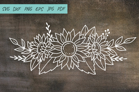 Sunflower SVG file, Flowers SVG, Files for Cricut, Cut File SVG Irina Ostapenko 