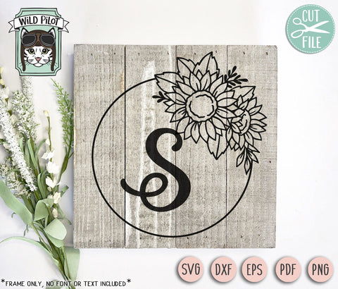 Sunflower SVG Files, Flower SVG, Sunflower Bundle svg, Floral Cut File, Sunflower Border SVG, Sunflower Frame SVG, Cow Skull SVG, Pumpkin Cut File, Cowboy Boots SVG SVG Wild Pilot 