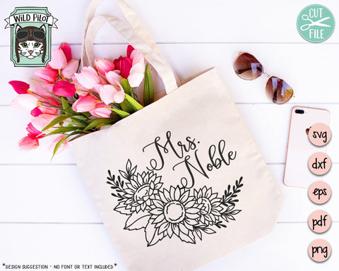 Sunflower SVG Files, Flower SVG, Sunflower Bundle svg, Floral Cut File, Sunflower Border SVG, Sunflower Frame SVG, Cow Skull SVG, Pumpkin Cut File, Cowboy Boots SVG SVG Wild Pilot 