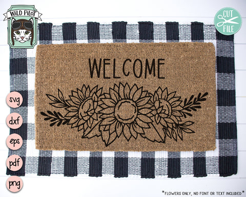 Sunflower SVG Files, Flower SVG, Sunflower Bundle svg, Floral Cut File, Sunflower Border SVG, Sunflower Frame SVG, Cow Skull SVG, Pumpkin Cut File, Cowboy Boots SVG SVG Wild Pilot 