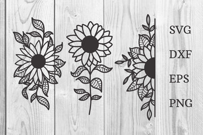 Sunflower SVG, Floral Border, Floral SVG dadan_pm 