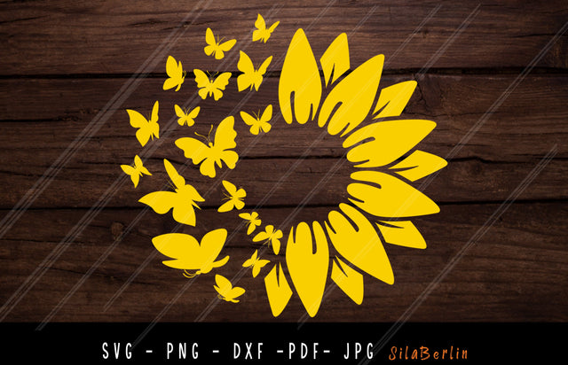 Sunflower SVG, Flower Svg, Digital Download, Clipart, Distressed Sunflower SVG SilaBerlin 