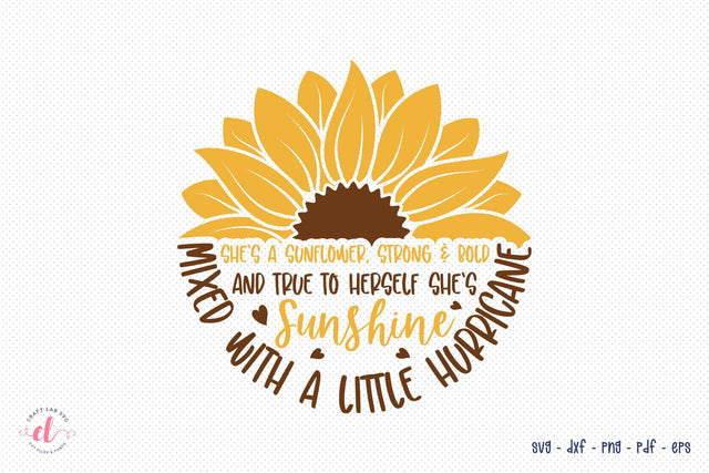 Sunflower SVG, Half Sunflower SVG, Sunflower Quotes SVG SVG CraftLabSVG 