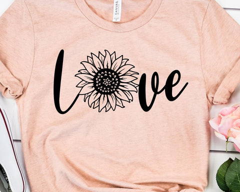 Sunflower SVG - Love Sunflower SVG She Shed Craft Store 