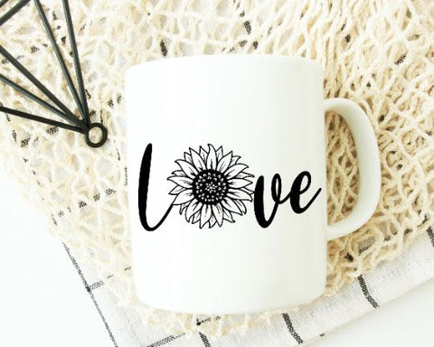 Sunflower SVG - Love Sunflower SVG She Shed Craft Store 