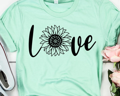 Sunflower SVG - Love Sunflower SVG She Shed Craft Store 