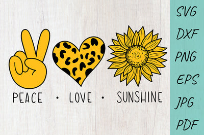 Sunflower svg, Peace Love Sunshine SVG, Flower svg SVG Irina Ostapenko 
