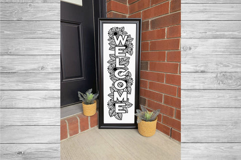 Sunflower SVG Porch Sign, Fall SVG, Welcome SVG. SVG Elinorka 