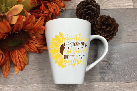 Sunflower SVG, Split Sunflower SVG, Rise Above The Storm SVG CraftLabSVG 