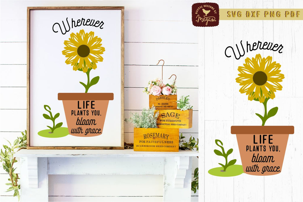 Sunflower SVG Summer Fall Bundle SVG DXF - So Fontsy