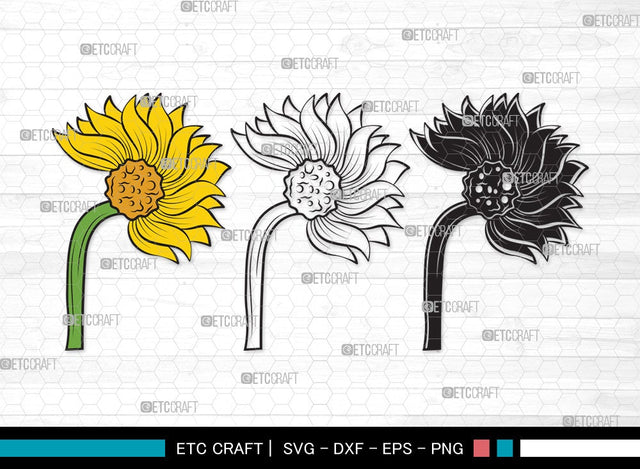 Sunflower SVG | Sunflower Bundle | Sunflower Clipart | Sunflower Vector Cutting files | Floral SVG | Sunflower Clipart SVG ETC Craft 
