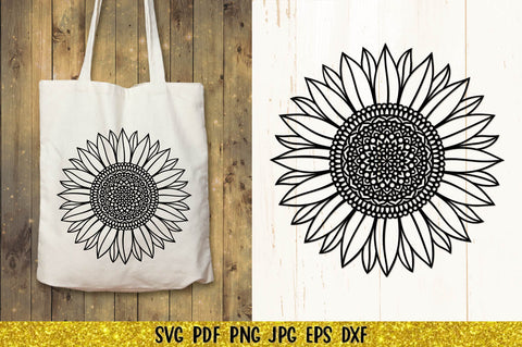 Sunflower SVG | Sunflower Monogram SVG | Sunflower Mandala SVG SVG goodfox86 