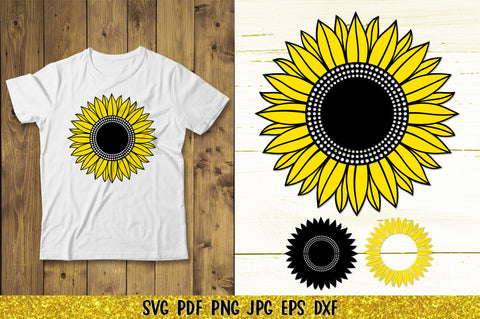 Sunflower SVG | Sunflower Monogram SVG | Sunflower Mandala SVG SVG goodfox86 