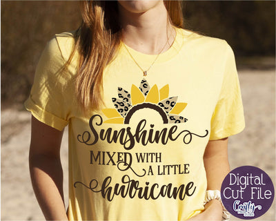 Sunflower Svg, Sunflower Quote Sunshine Mixed With Hurricane SVG Crafty Mama Studios 