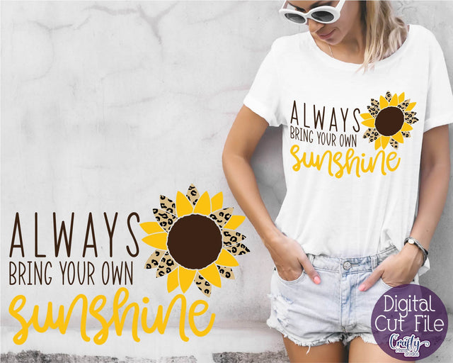 Sunflower Svg, Sunflower Quote Svg, Bring Your Own Sunshine SVG Crafty Mama Studios 
