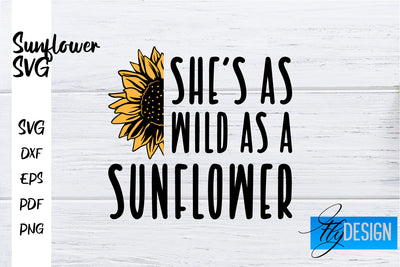 Sunflower SVG | Sunflower Quotes SVG | Sunflower Design SVG Fly Design 