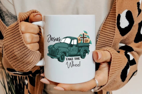 Sunflower Truck Jesus Take the Wheel PNG Sublimation Jagonath Roy 