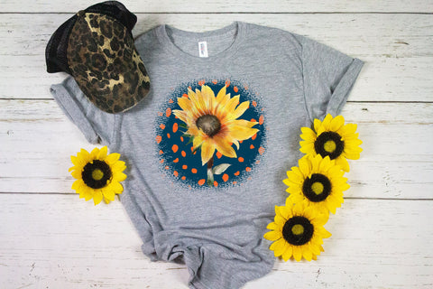 Sunflower Tshirt sublimation Designs Sublimation Natasha Prando 