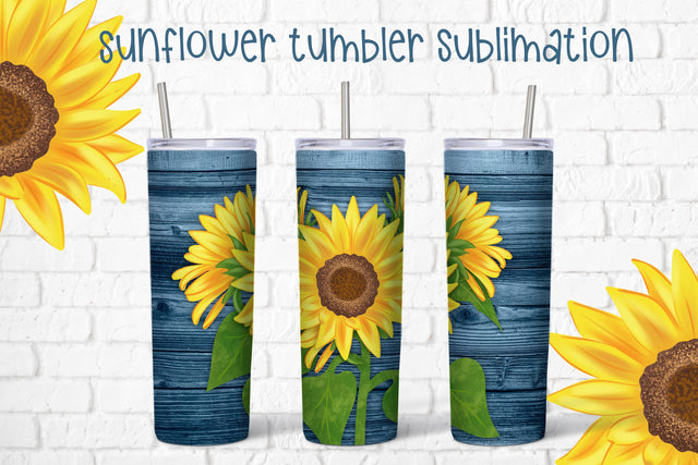 Sunflower tumbler design | Fall tumbler sublimation wrap Sublimation Svetana Studio 