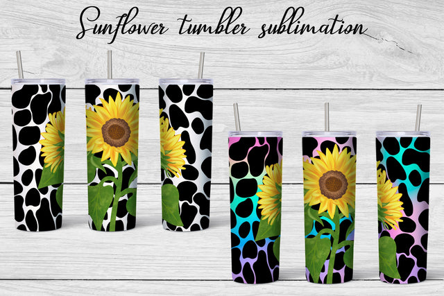 Sunflower tumbler design | Fall tumbler sublimation wrap Sublimation Svetana Studio 
