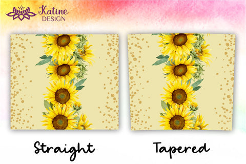 Sunflower tumbler, Flower tumbler, Floral tumbler, Watercolor tumbler, Wrap Design Sublimation Bundle for 20 Oz Skinny Tumbler Straight and Tapered PNG Sublimation KatineDesign 