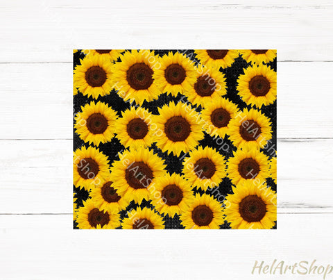 Sunflower Tumbler PNG Sublimation, Seamless SKINNY TUMBLER Sublimation _HelArtShop_ 