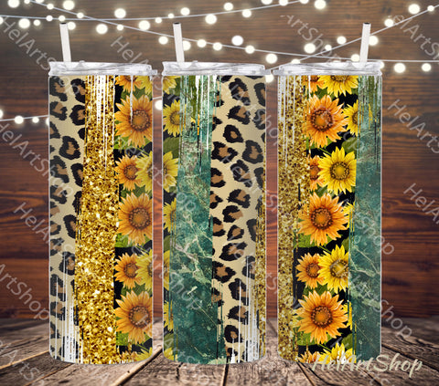 Sunflower Tumbler PNG Sublimation, SKINNY TUMBLER Png Sublimation _HelArtShop_ 