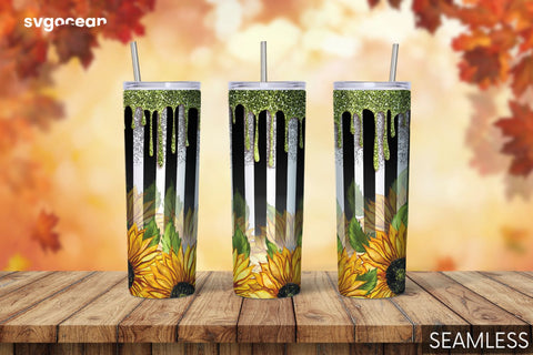 Sunflower Tumbler Sublimation | Skinny 20 oz | Tapered | Straight Sublimation SvgOcean 