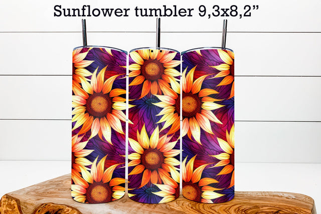 Sunflower tumbler | Sunflower sublimation tumbler Sublimation Svetana Studio 