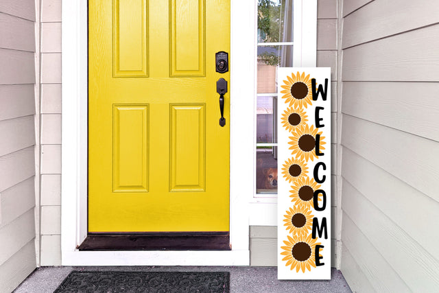 Sunflower Vertical Porch Sign SVG SVG Risa Rocks It 