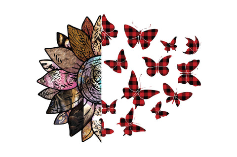 Sunflower Western Butterflies Sublimation Jagonath Roy 