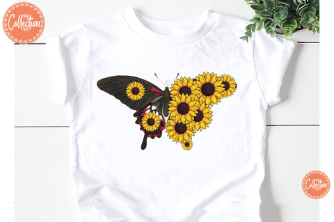 Sunflower Western Butterfly Sublimation Jagonath Roy 