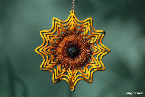 Sunflower Wind Spinner Canva Mockup | Editable | Easy to use Mock Up Photo SvgOcean 