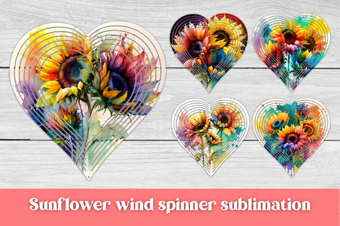 Sunflower wind spinner | Wind spinner sublimation Sublimation Svetana Studio 