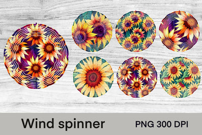 Sunflower wind spinner | Wind spinner sublimation Sublimation Svetana Studio 