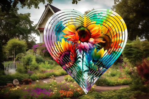 Sunflower wind spinner | Wind spinner sublimation Sublimation Svetana Studio 