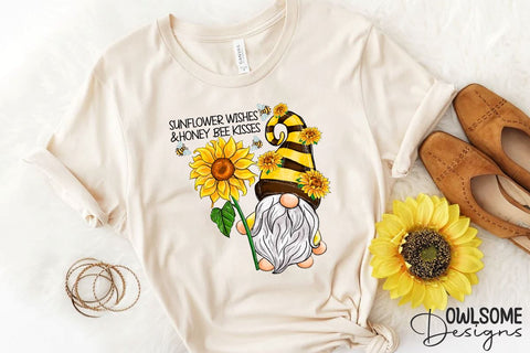 Sunflower Wishes Gnomes Sublimation PNG Sublimation Owlsome.Designs 