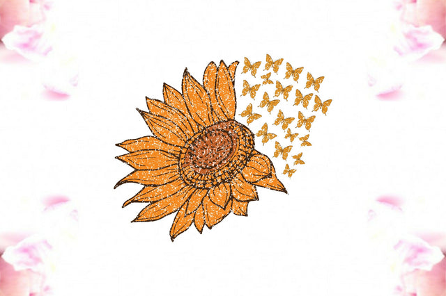 Sunflower with Butterfly Sublimation Sublimation Jagonath Roy 