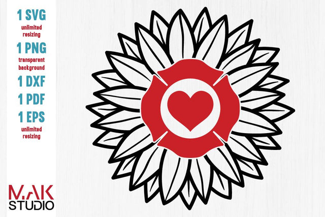 Sunflower with maltese cross svg, Sunflower with maltese cross svg file, Sunflower with maltese cross cut file SVG MAKStudion 