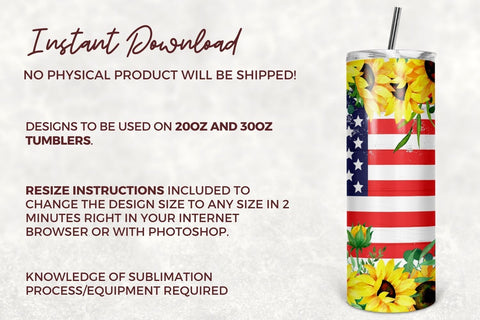 Sunflower Wood Tumbler Designs for 20oz Skinny Tumbler Sublimation PNG Wrap Tumblers - Instant Download Sublimation TumblersByPhill 