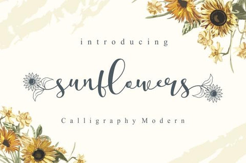 Sunflowers Font eknojistudio99 