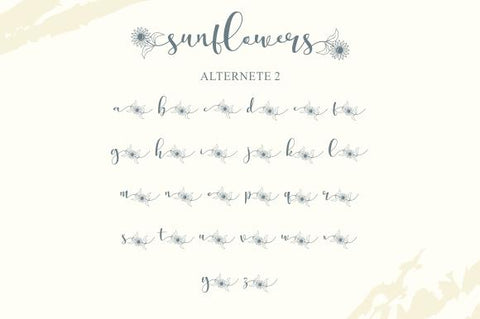 Sunflowers Font eknojistudio99 
