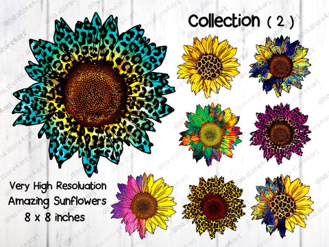 Sunflowers Sublimation Designs Collection no.2 Sublimation Dina.store4art 