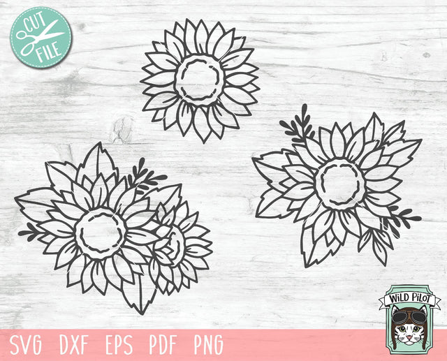 Sunflowers SVG Cut File SVG Wild Pilot 