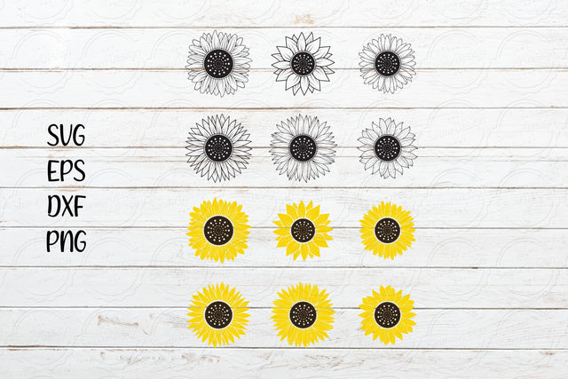 Sunflowers svg, Sunflower svg bundle SVG SmmrDesign 