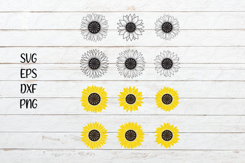 Sunflowers svg, Sunflower svg bundle SVG SmmrDesign 