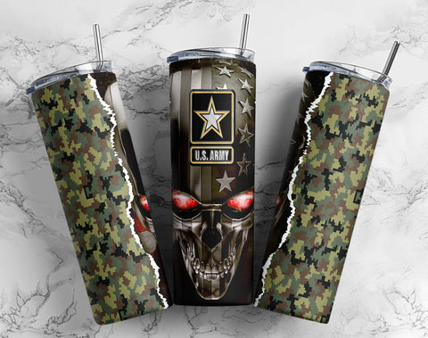 Sunflowers Tumbler, Blue Sky Sunflowers 20oz Skinny Tumbler Design PNG Sublimation CaldwellArt 